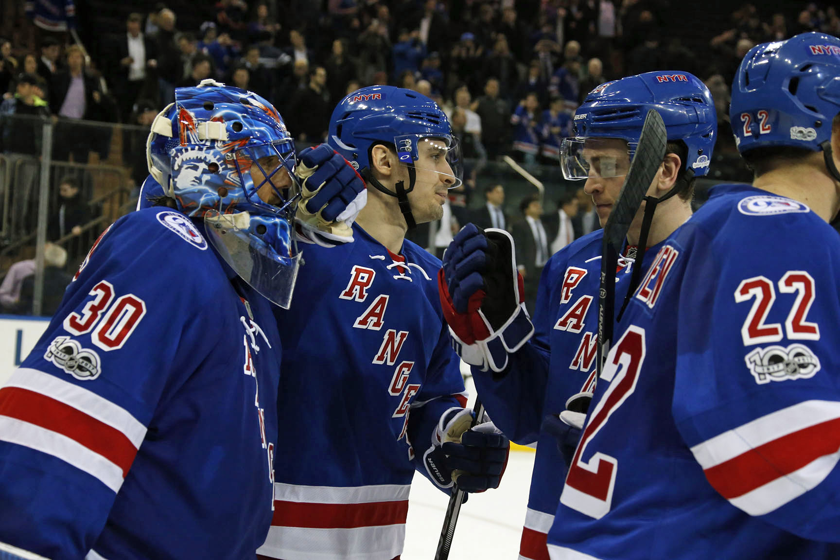 February 7, 2017: The New York Rangers face the Anaheim Ducks at Madison Square Garden in New York City.