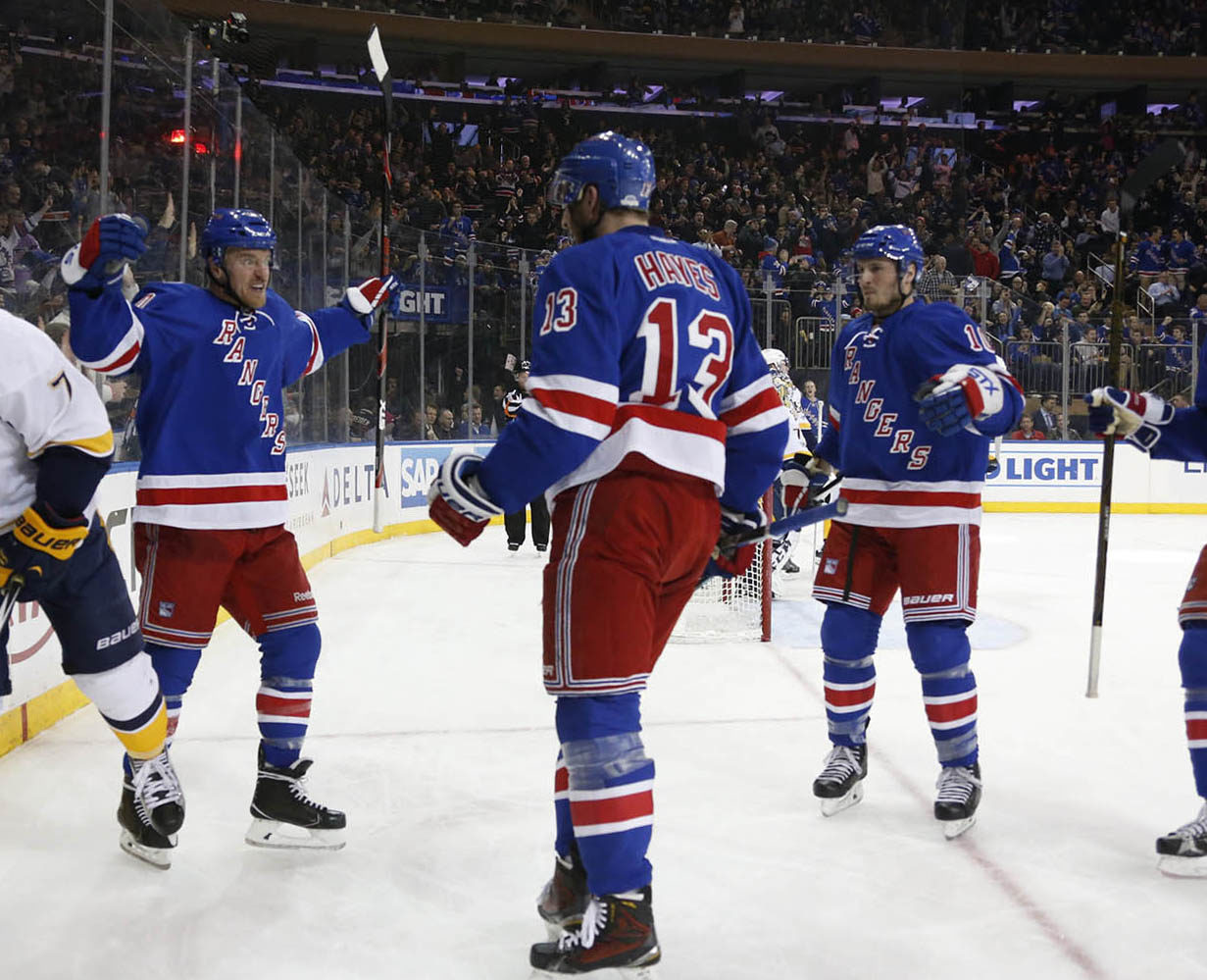 February 9, 2017: The New York Rangers face the Nashville Predators at Madison Square Garden in New York City.